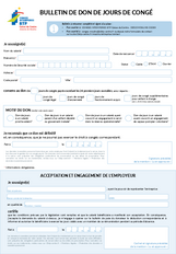 Bulletin de don de jours de congé
