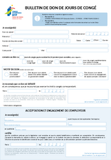 Bulletin de don de jours de congé